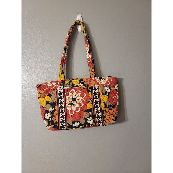 Vera Bradley Mandy Bittersweet Shoulder Bag orange black Purse READ - Picture 2 of 8